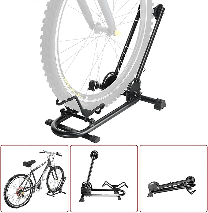 RAD Cycle Foldable Bike Rack Bicycle Storage Floor Stand Fold it Up and Take it with You. Compact Storage