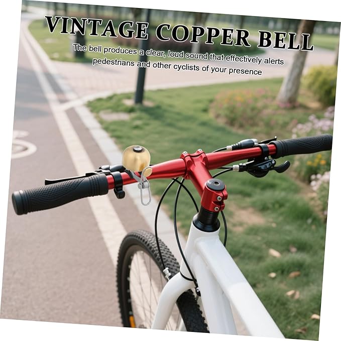 Kisangel Vintage Bike Bell Electric Horn Cycling Accessory for Road Bikes Scooters Easy Install Retro Design