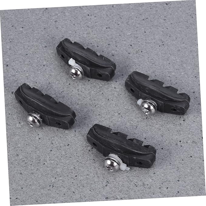 4pcs Road Bike Brake Pads Set Rubber C-Brake Blocks for High-Performance Cycling Compatible Most Road Bikes for Replacement Brake Shoes