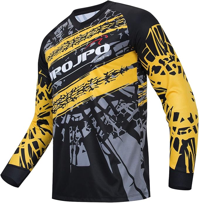 PSPORT Men's Motocross Jersey Long Sleeve Motocross Shirt Men Mountain Dirt Bike Jersey Downhill Riding Racing Clothing Tops