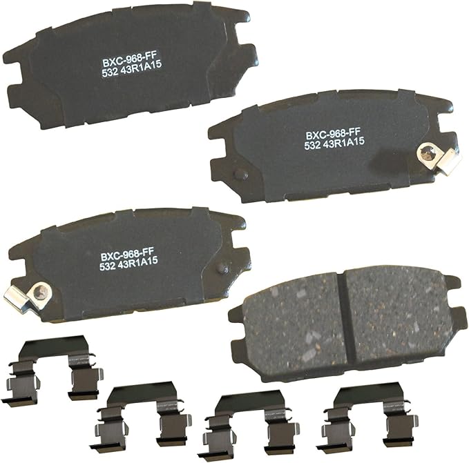 Bendix Premium SBC532 Ceramic Rear Brake Pads for Dodge Stealth 1993-1991, Eagle Talon 1994, Mitsubishi Eclipse 2011-2006, Galant 2009-2007
