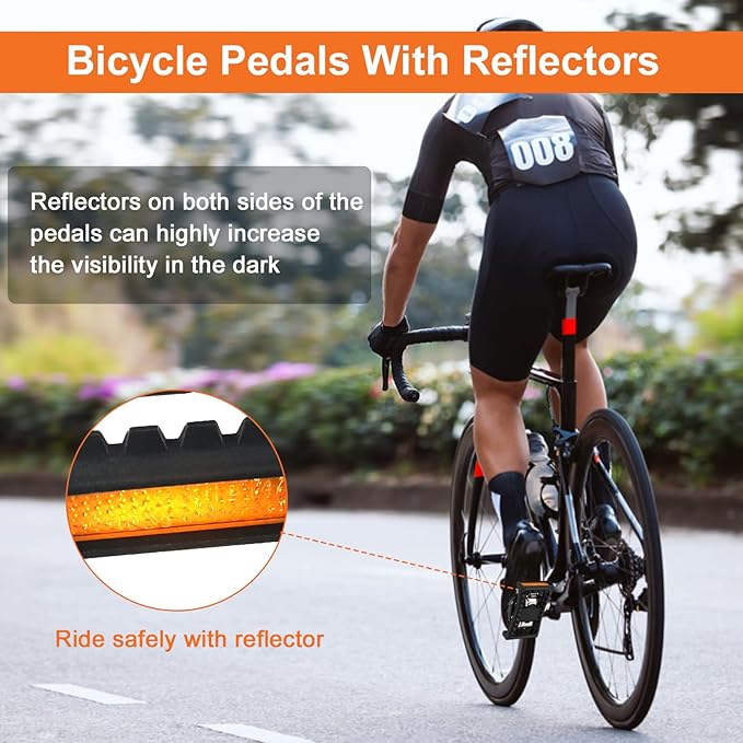 Bike Flat Pedal Fit for SHIMAN0 All Mountain Self-Locking Pedals, for PD-M520 PD-M540 PD-M780 Models, Can Be Used with M520, M540, M8000 and M9000