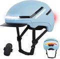 Shinmax Bike Helmet with Turn Signals, NTA Certified up to 45km/h, Bicycle Helmet for Men Women with USB Rechargeable Rear Light, Viser, Cycling Helmet for E-Bike & S-Pedelec,Scooter, Commuter, Adults