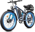6000W Electric Bike for Adults, 45MPH Dual Motor Ebike, 60V 1200WH E Bike, 100 Miles Bicycle, Full Suspension, Dual Hydraulic Disc Brake Ebike, Charge Voltage 67.2V, Brake/Turn Signal