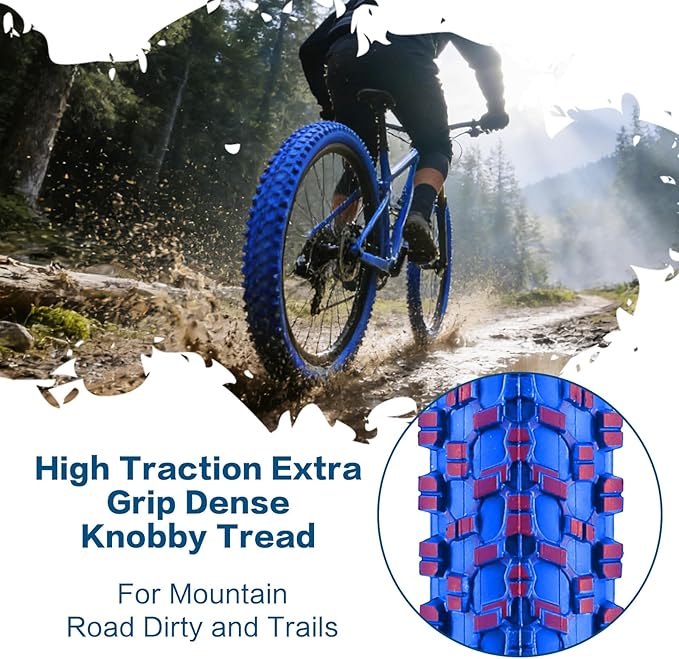 SIMEIQI Bike Tires 26x1.95 Inch Bike Tire for Mountain Foldable Replacement Bicycle Tire