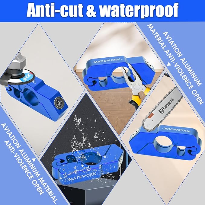 Motorcycle Lock Anti Theft Heavy Duty, Motorcycle Handlebar with Helmet Lock, Universal Motorcycle Blue