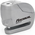 RADIKAL RK9Z Disc Lock with Premum Alarm 120db ON/OFF, LED Night Alert, Warning Pre-Alarm, 100% Waterproof, Full Metal Heavy Duty Brake Lock Universal Anti Theft Device for Motorcycle, E-Bike, Bicycle