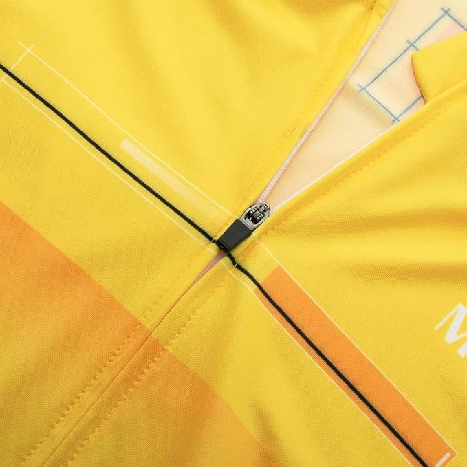 MOXILYN Men's Cycling Jersey Short Sleeve with 4 Pockets Moisture Wicking Breathable Quick Dry MTB Biking Shirt