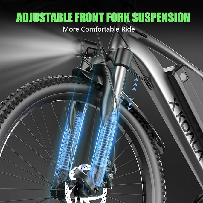 26'' Electric Bike for Adults 1200W Peak Motor 55 Miles Long Range 25MPH Commuter E-Bike with 7 Speed Gears IPX7 Waterproof Pedal Assist Electric Mountain Bicycle for Men (13Ah Battery-Gray)