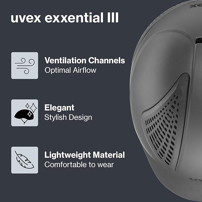 uvex exxential III - Lightweight Unisex Riding Helmet - Individual Size Adjustment