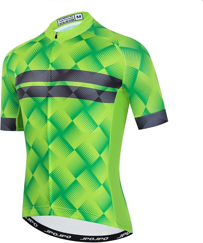 Men Cycling Jersey Skull Bike Short Sleeve Tops Quick-Dry Reflective 3-Pockets S-3XL