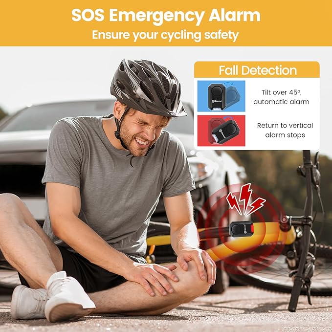 Geevon Bike Alarms for Ebikes, Wireless Bike Alarm with Remote, 135dB Anti-Theft Bicycle Motorcycle Alarm Wireless Security Sensor Alarms, IPX5 Waterproof