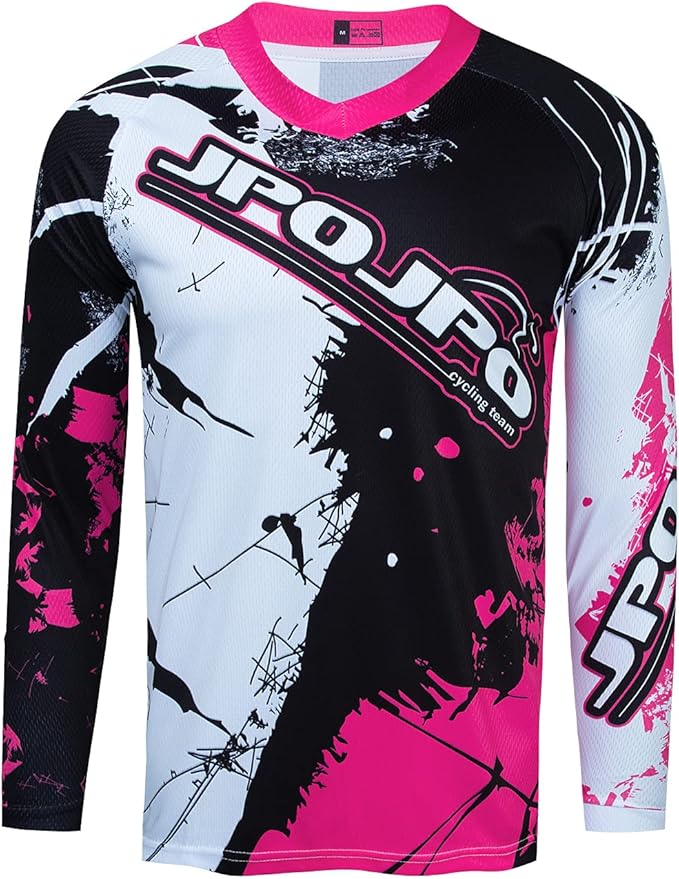Men's Mountain Bike Jersey Long Sleeve Off-Road Clothing Downhill&Motocross Shirts Breathable/Moisture-Wicking Tops