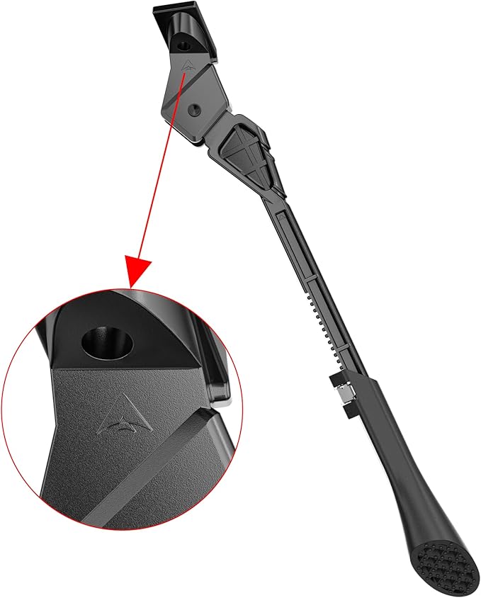 HENMI Center Mount Bike Kickstand for Adult Bikes, Adjustable Bicycle Kickstand for Most 24"-29", Non-Slip Sole, Magnesium alloy Material, Bicycle Kickstand for Mountain Bike Road Bike