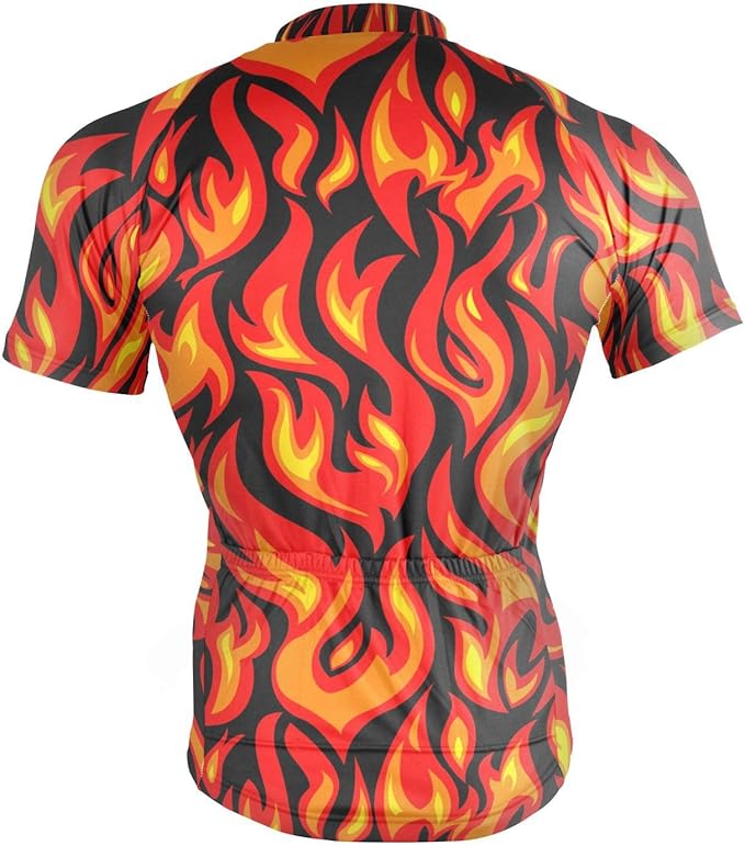 Men's Cycling Bike Jersey Short Sleeve Moisture Wicking, Breathable, Quick Dry Biking Shirt with 3 Rear Pockets
