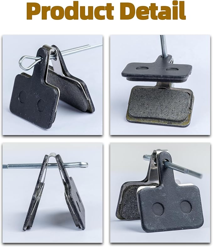 2 Pairs E-Bike Brake Pads for Ridstar Q20 MINI / H20 / Q20 Lite, Metallic Front & Rear Disc Brake Pads Set, Quick Installation & Quiet Braking