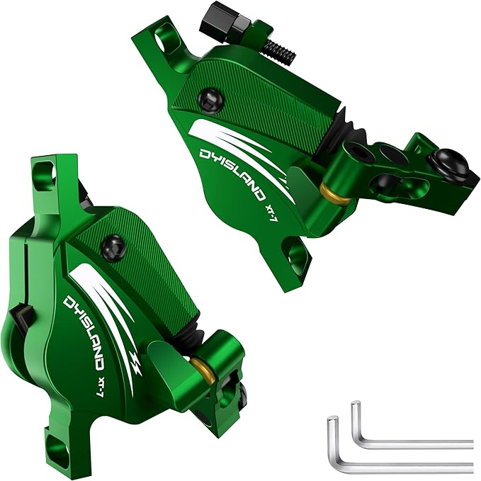 XT-7 Hydraulic Disc Brakes Calipers,Line Pulling/Cable Actuated Front & Rear Brake Calipers for MTB/Mountain Bike/E-Bike.