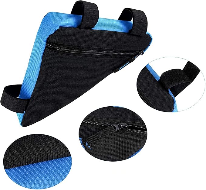 Bike Triangle Frame Bag - Bike Bicycle Storage Top Tube Bag Pack Triangle Pouch Road Mountain Cycling Strap Saddle Bag for Road Bikes Mountain Commute Bikes