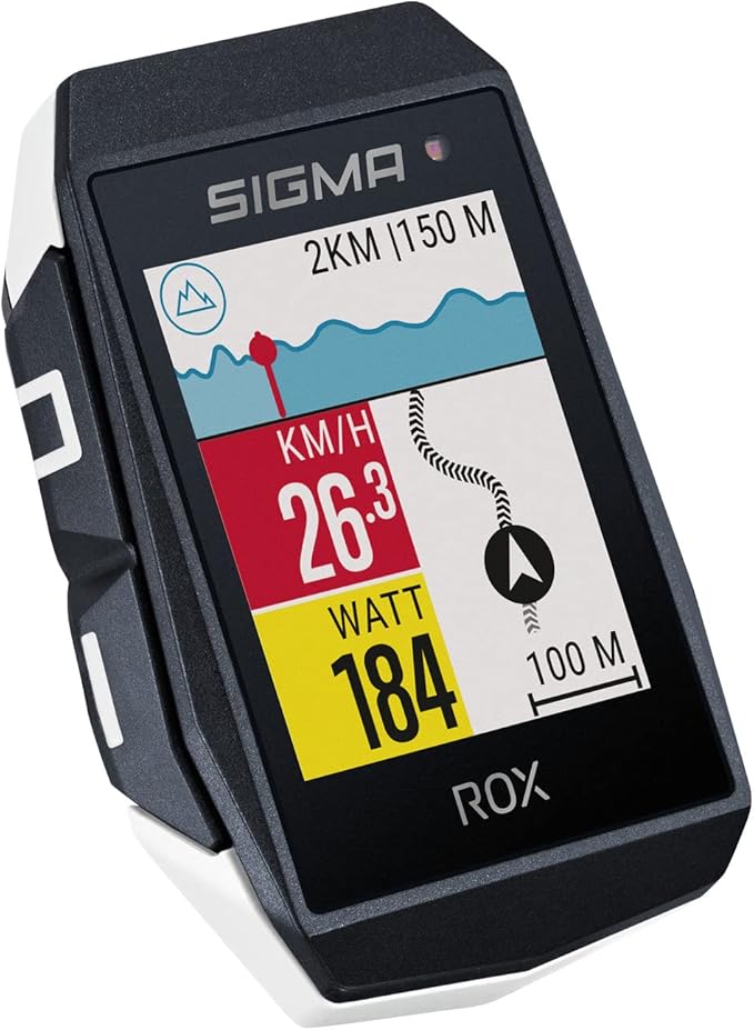SIGMA Sport ROX 11.1 EVO GPS Bike Computer, Black, Navigation, Workout, Indoor & Outdoor Training, Quick Mounting, E-Bike Ready, Smart Phone Connectivity, Lightweight, IP67 Water Resistant