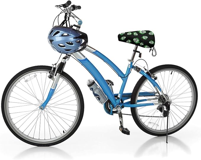 Adjustable Exercise Bike Seat Cover, Soft Cushion Indoor Outdoor Dust Resistant Protection