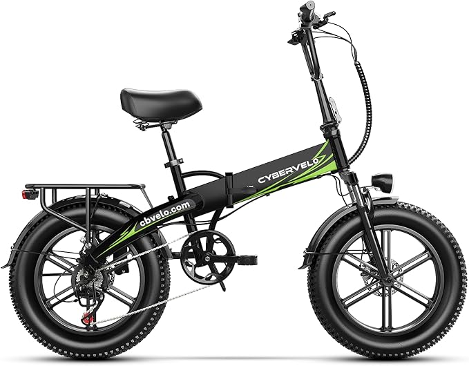 1000W Folding Electric Bike,48V 20AH Removable Battery EBike,30+MPH,80 Miles Max Range Electric Bike for Adults, 20" Fat TireFoldable ebike, Adult Electric Bicycles