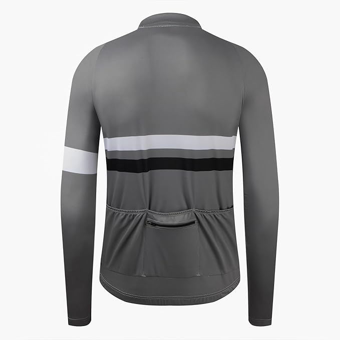 Coconut Ropamo CR Long Sleeve Cycling Jersey Mens, 3+1 Zipper Pockets Bicycle Tops Quick Dry Breathable Biking Shirt