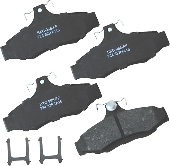 Bendix Premium SBC724 Ceramic Rear Brake Pads for Daewoo Leganza 2002-1999, Nubira 2002-1999, Mitsubishi Diamante 2004-1997