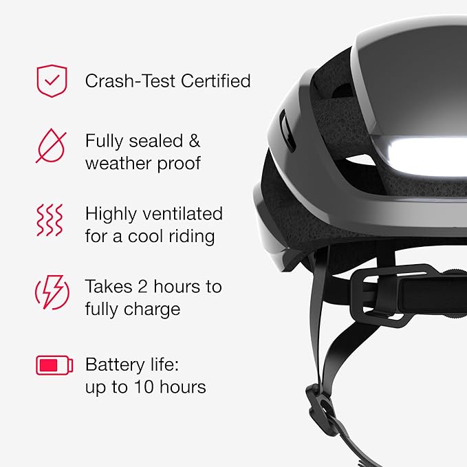 Lumos Ultra Smart Bike Helmet | Customizable Front and Back LED Lights with Turn Signals | Road Bicycle Helmets for Adults: Men, Women