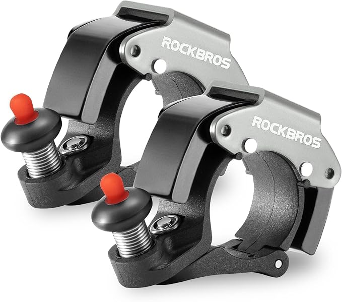 ROCKBROS Bike Bells Hidden MTB Bells Bicycle Bells for 22.2mm Handlebars, More Than 100dB, Clear & Long Sound Ringer, Mountain Bike, Scooter, Youth Bike