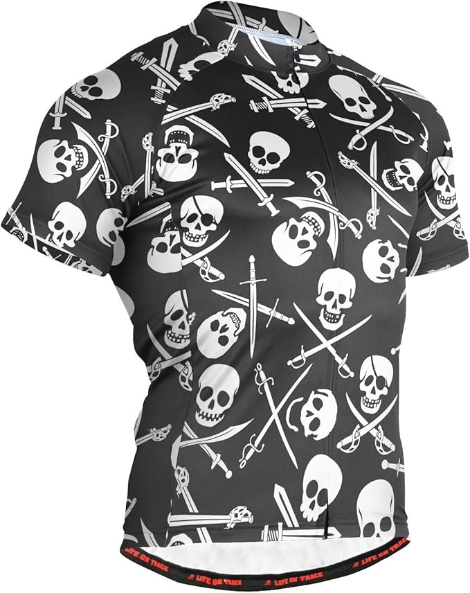 Men's Cycling Bike Jersey Short Sleeve Moisture Wicking, Breathable, Quick Dry Biking Shirt with 3 Rear Pockets