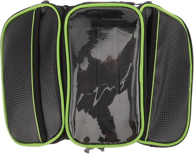 POPETPOP Bike Frame Bag Waterproof Pu Large Capacity Front Handlebar Phone Holder for Mountain and Road Bikes, Top Tube Pouch Compatible with 6.2-inch Phones, Cycling Storage Saddle Pack