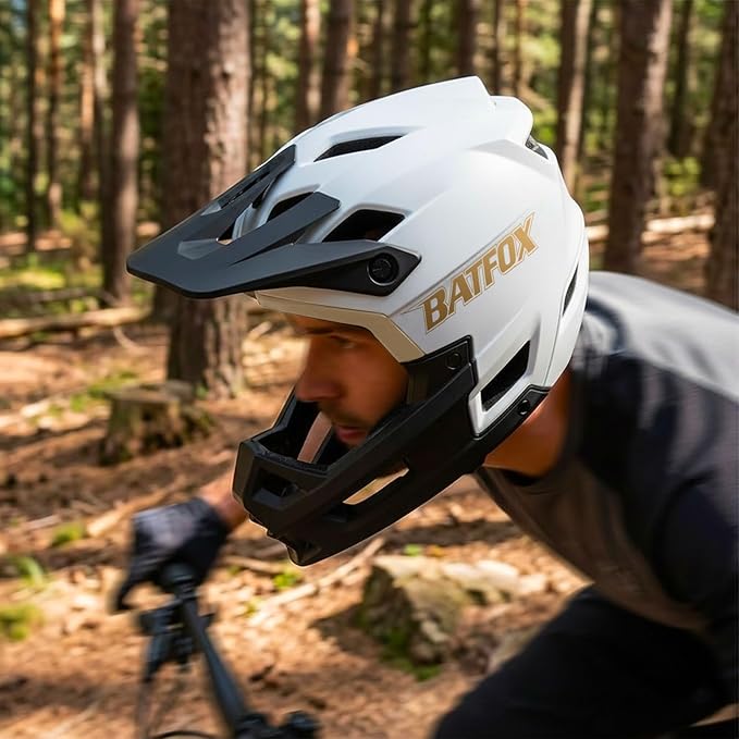 BATFOX Full Face Mountain Bike Helmet for Men Women Adult Helmet Downhill DH BMX MTB