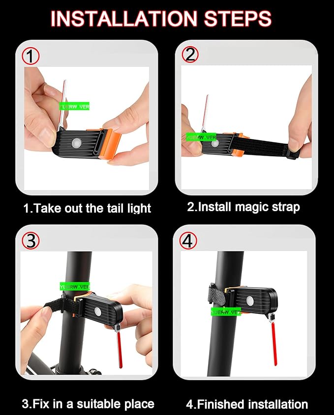 Bike Tail Light LED Rechargeable Rear Bicycle Light for Night Riding Cycling Bright Back Mountain Bike Ebike Accessories Waterproof Safety Warning Light for Adult Kids
