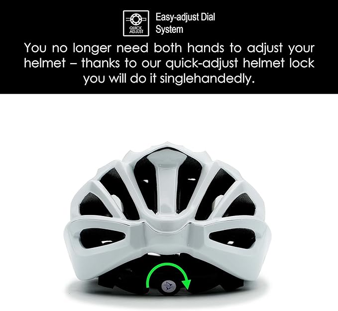 SQUALO Victor Bike Helmet for Men Women, Bicycle Helmet with Adjustment Dial Unisex Adults Cycling Helmet for Mountain Road Biker Lightweight Ventilated