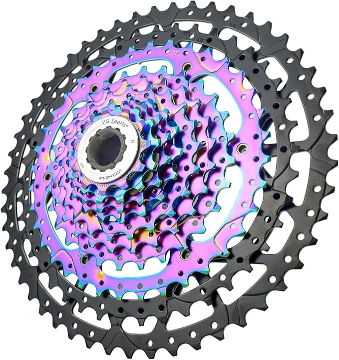 VG SPORTS 8/9/10/11/12 Speed Ultra-Light Bike Cassette for Mountain Bike 11-40T/11-42T/11-46T/11-50T/11-52T MTB Cassette Lightweight Aluminum Bracket Cassette