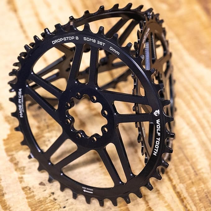 Wolf Tooth Direct Mount Chainring for SRAM 8-Bolt Raw Silver