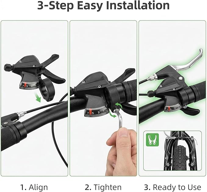 SL-M315-7 Speed Bike Shifter Right Thumb Gear Shifter Bicycle Shift Lever MTB Mountain Bike Shifter Trigger Shifter Commuter Folding Hybrid Bike Gear Shifter with Gear Indicator