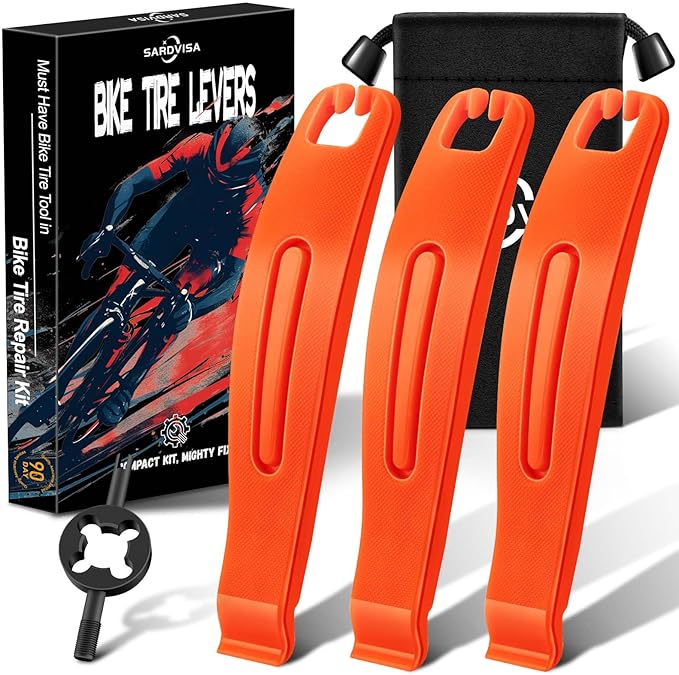 Bike Tire Levers| Ultra Strong Tire Levers & Stainless Steel Tire Spoons, Bike Tire Removal Tool for Road or Mountain Bike Tires, Must Have Bike Tire Tool in Bike Tire Repair Kit