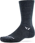 Swiftwick- PURSUIT Crew Hiking & Cycling Crew Socks, Durable, Merino Wool
