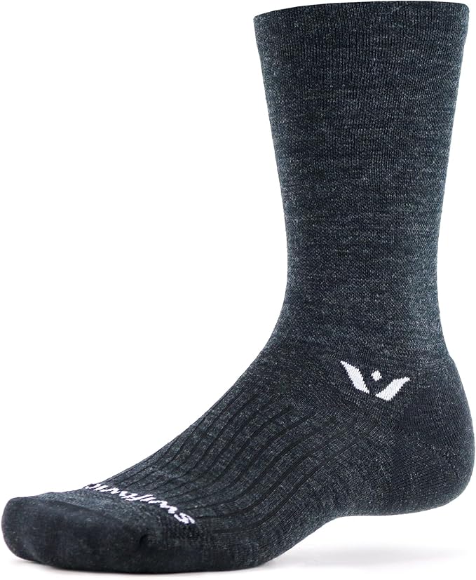 Swiftwick- PURSUIT Crew Hiking & Cycling Crew Socks, Durable, Merino Wool