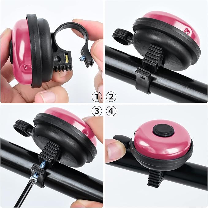 Classic Bike Bell, Aluminum Bicycle Bell, Loud Crisp Clear Sound Bicycle Bike Bell for Adults Kids