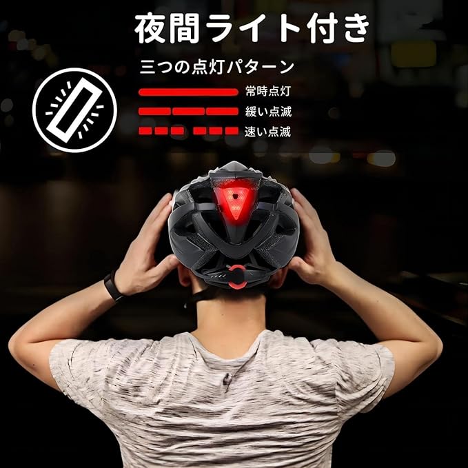 Bike Helmet, Basecamp Bicycle Helmet with Rear Light & Detachable Magnetic Goggles Lightweight Cycling Helmet Adjustable for Adult Men Women Mountain & Road (BC-069)