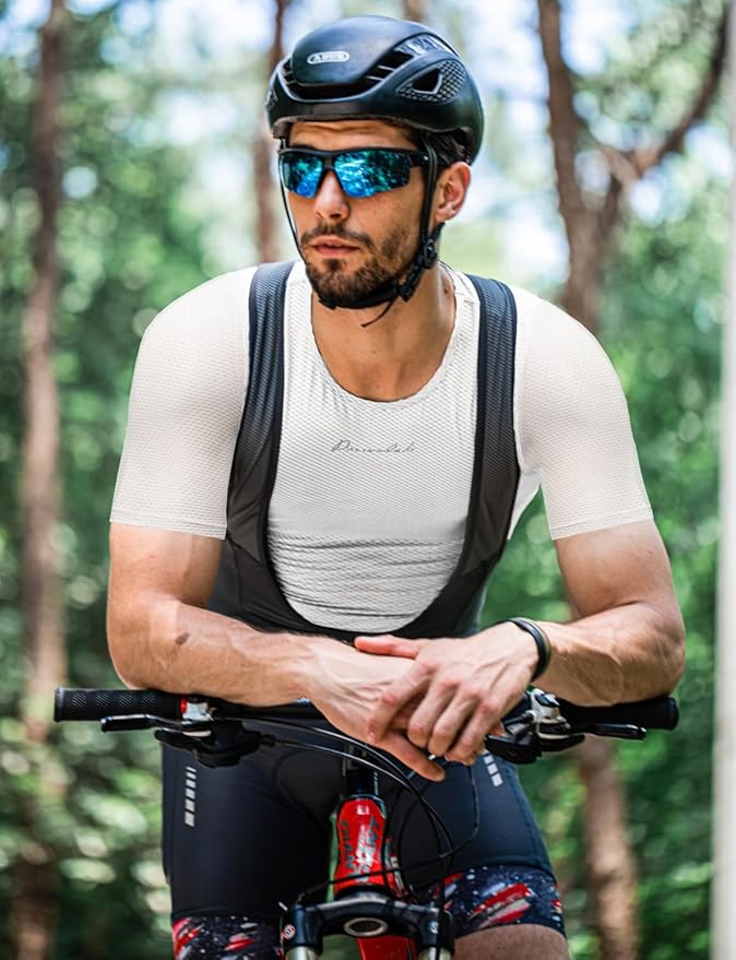 Przewalski Men’s Sleeveless Cycling Undershirt Quick Dry Bike Base Layer Vests Breathable Bicycle Jerseys Biking Tank Tops