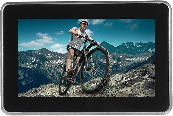 Shkalacar Bicycle Rear View Camera Handlebar Bike Mirror, 4.3'' Screen 150° Wide Angle View Adjustable Bracket with Night Vision Function for Mountain Bicycle, Road Bike