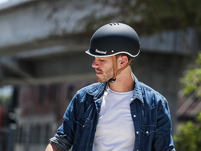 Thousand Heritage 1.0 Adult Bike Helmet; The Original Low Profile Retro Commuter Cycling Helmet Safety Certified for Bicycle Skateboard Skating Roller Skates; for Men & Women