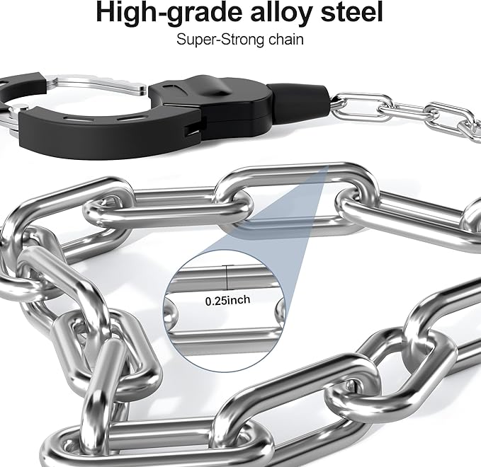Electric Scooter Lock, Heavy Duty Anti Theft Chain Lock with Key, Accessories for Bike, E-Bike, Bicycle, Motorcycle, Scooter, Made of Zinc Alloy, Anti-Shear, Anti-Rust, 36 x 4.6 Inch, Black