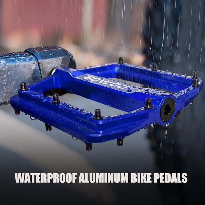 Bike Pedals 9/16" Lightweight Non-Slip Bicycle Platform Pedals - Fits Most Adult Bikes & Mountain Bikes &MTB, Road Bikes and Slip-Resistant Design