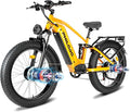 5000w Dual Motor Electric Bicycles, 60V Battery E-Bike with 45 MiIe P-Hour Electric Bike for Adults, 26 Fat Tire Hunting Ebike for All Terrain, Full Suspension Electric Ebike