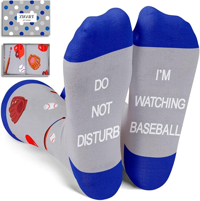 Zmart Sport Gifts for Men - Softball Basketball Volleyball Wrestling Plane Bike Socks