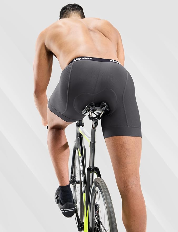 Nepest Mens Cycling Underwear 4D Padded Bike Shorts MTB Liner Mountain Bicycle Tights for Riding